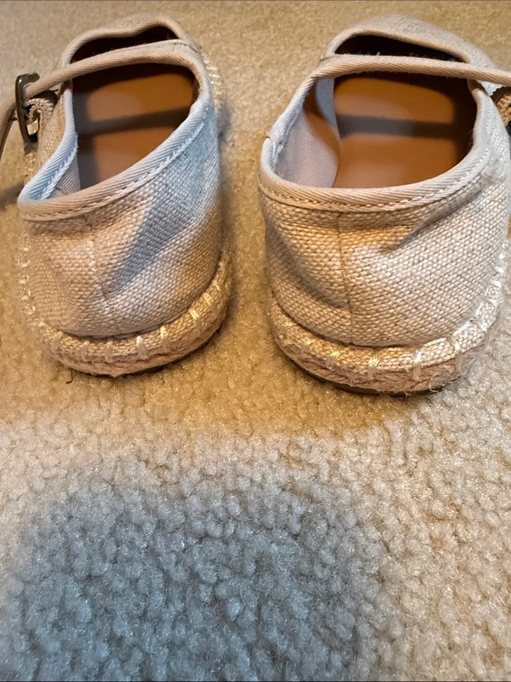 Girls (13)  Beige Mary Jane Espadrille Flats Old Navy